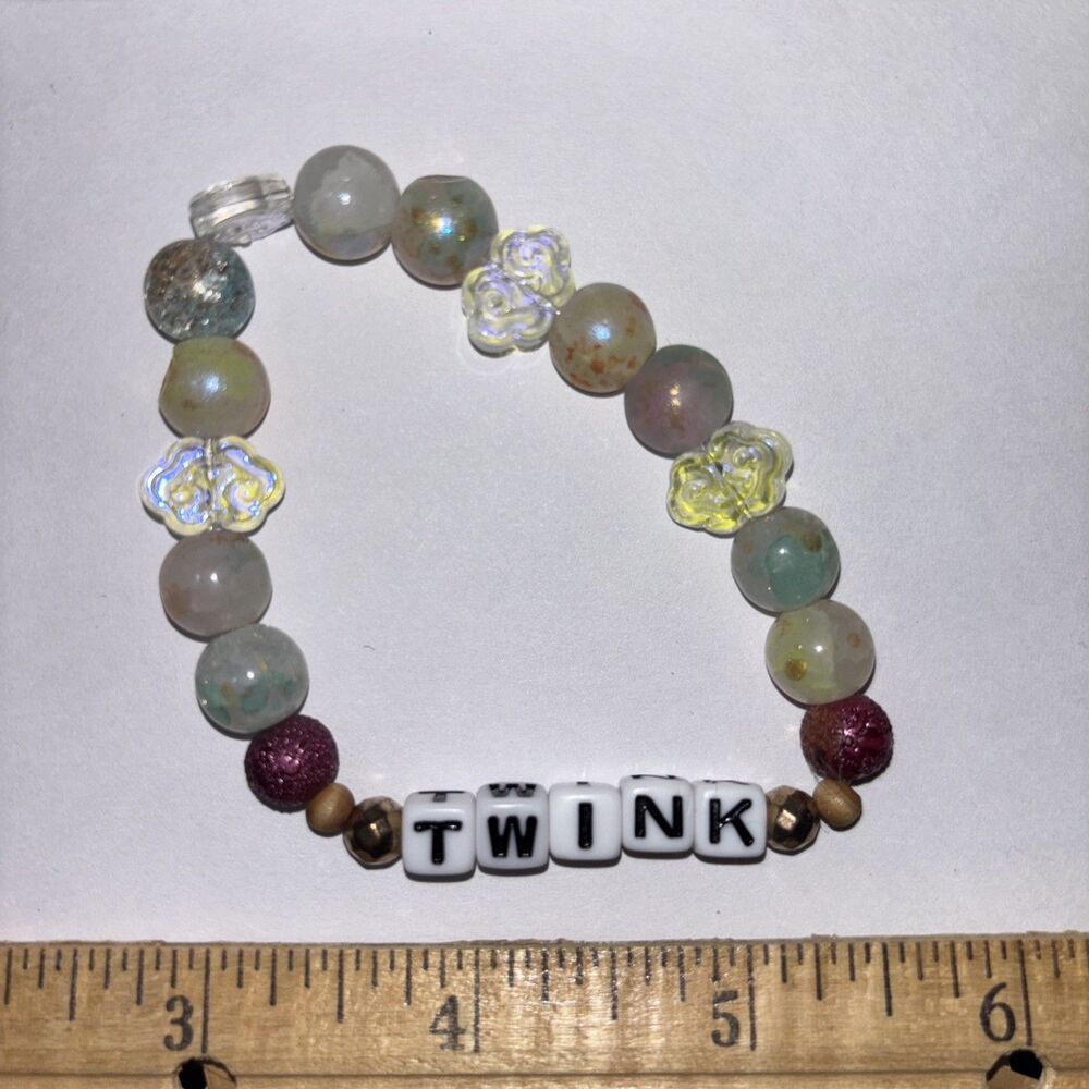Multicolor “Twink” Bracelet Adult Humor Beaded Handmade Naughty Accessories